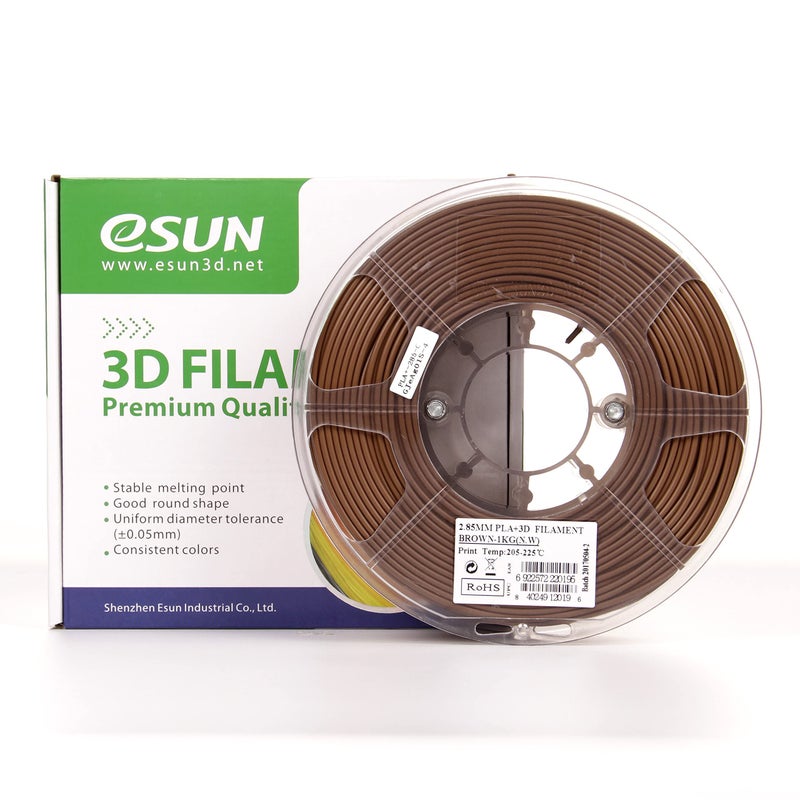 eSUN PLA PRO (PLA+) 3D Printer Filament, Dimensional Accuracy +/- 0.03mm, 1kg, Plastic Spool, 1.75mm, Brown, (Pantone 4635C) - Image 2